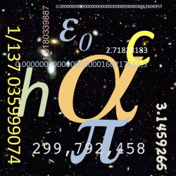Constants of Nature. Constants of Nature have long fascinated scientists and philosophers alike. What is the reason behind their numerical values? The speed of light (which physicists familiarly call <i>c</i>) is 299 792 458 meters per second, the charge of the electron (<i>e</i>) is  0.000 000 000 000 000 000 160 217 656 5 coulombs, the Planck constant (<i>h</i>) is 0.000 000 000 000 000 000 000 000 000 000 000 662 606 957 Joules times seconds. Certainly, the logic behind these numbers is not what strikes us at first glance. In fact, generations of great scientists have racked their brains looking for any indications of regularity, for any signs of an underlying logic, for any evidence of a set of principles from which these numbers could have been derived. Unfortunately, all efforts have, to date, been unfruitful.
