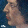 Visible image. A standard picture of a fresco painting shows the features we can see with the unaided naked eye. Detail of a fresco model, copied from Ghirlandaio, taken around 1930 by the restorer Benini.