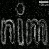 Dynamically generated micro-channels. An arbitrary array of channels -- in this case the letters 
