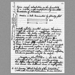 �Laser� in Gordon Gould�s notes. This famous page of Gordon Gould�s laboratory notebook records the laser working principle and acronym. It is dated November 13, 1957.
